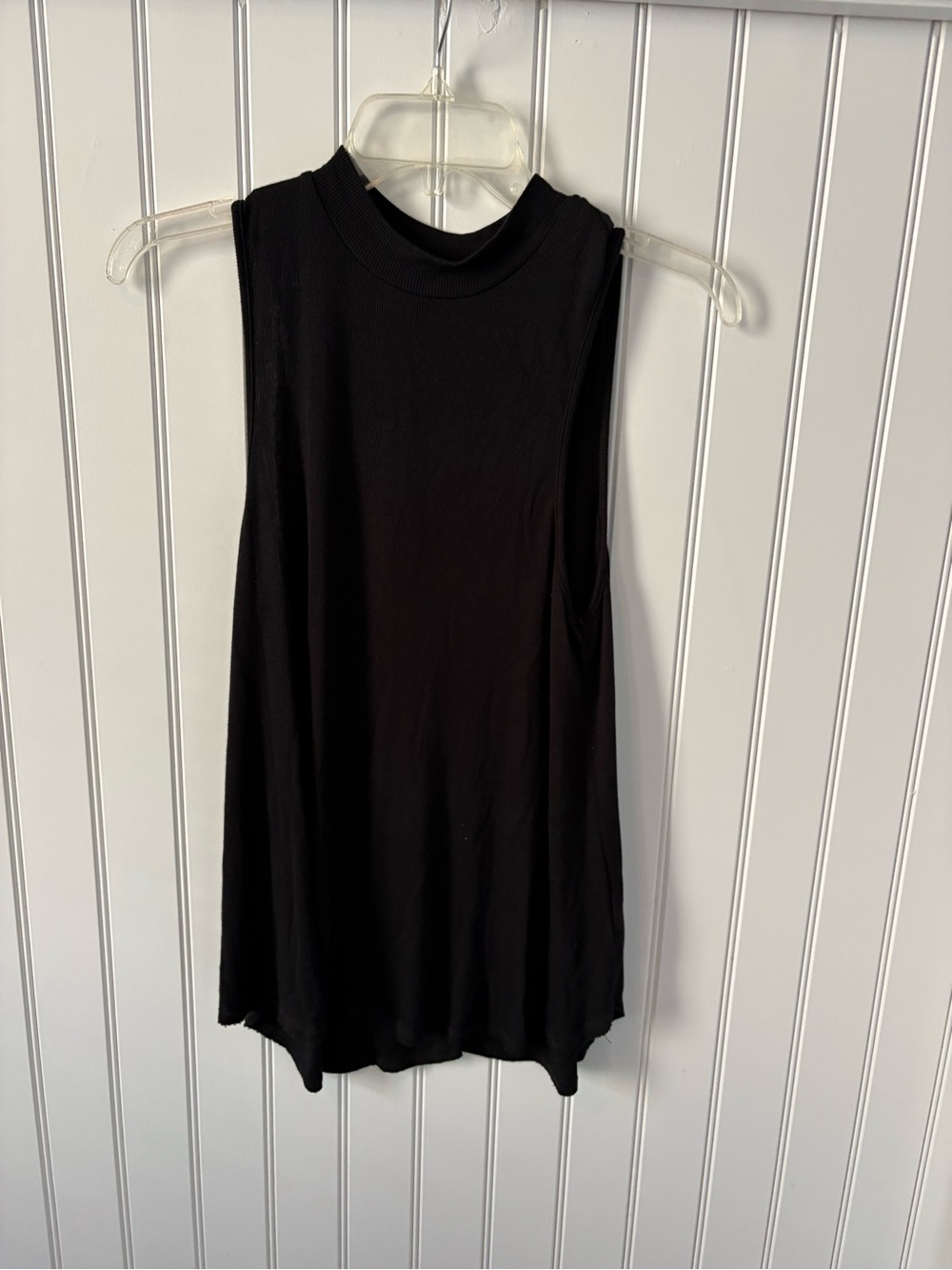 Pure + Good Sleeveless Mock Neck Tank Top - Black